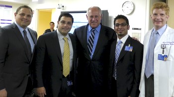 John Vozenilek, III, MD, George Chiampas, DO, Governor Pat Quinn, Amer Aldeen, MD, and James Adams, MD