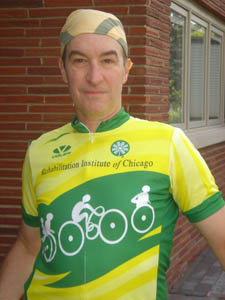 Physiatrist Joel Press in his cycling clothes