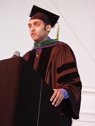 Senior class speaker Anand Shah