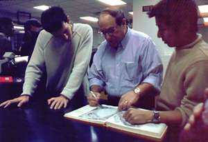 Dr. Tlser with students