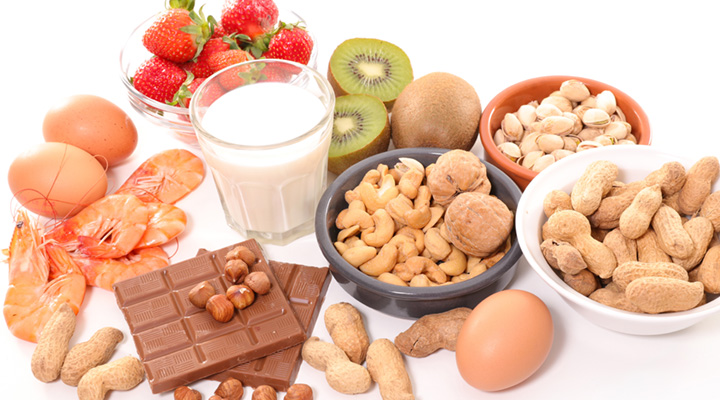 Group of food items that can cause allergic reatctions