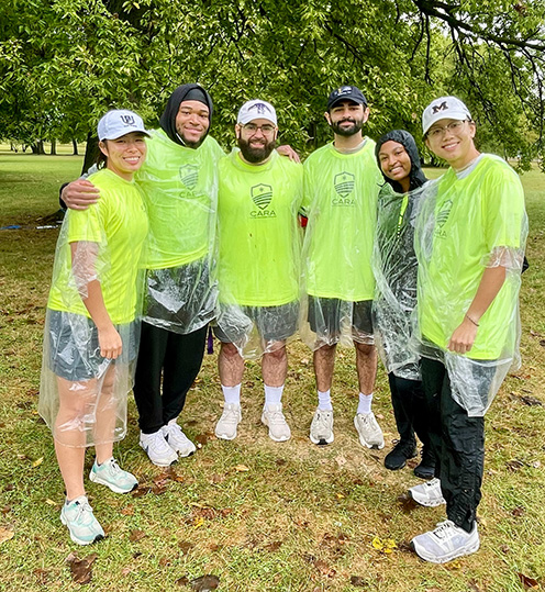 DPT students participating in a community event