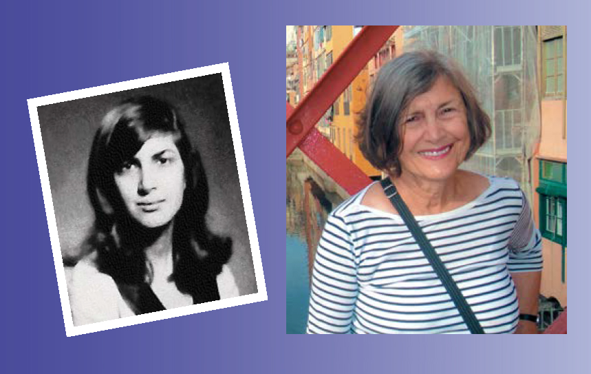 Dr. Marlene Goodfriend's Student and Current Photos on a Purple Background