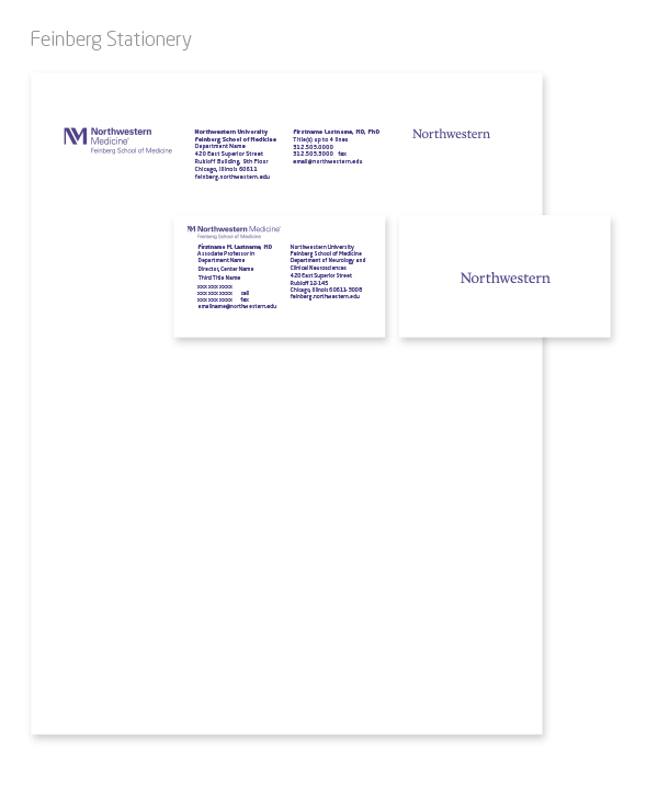 Sample Feinberg stationery