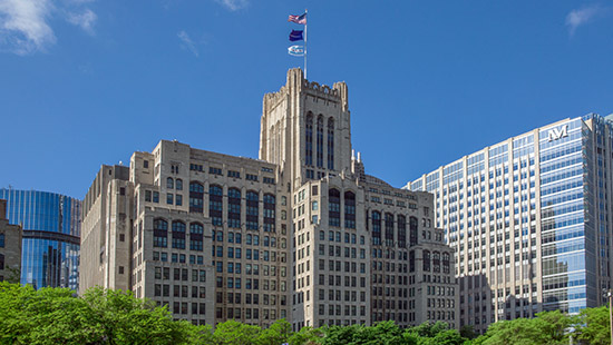 The exterior of the Ward Building