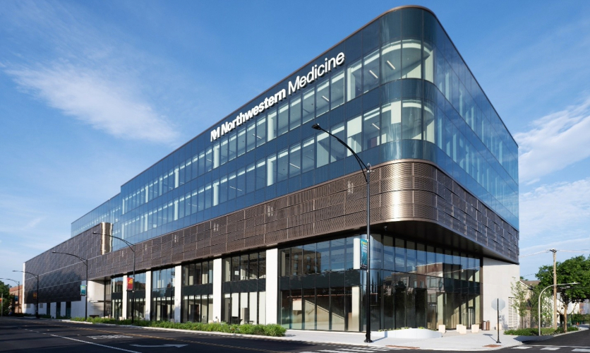 Picture of a large building with glass windows