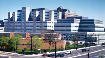 The Stroger Hospital building