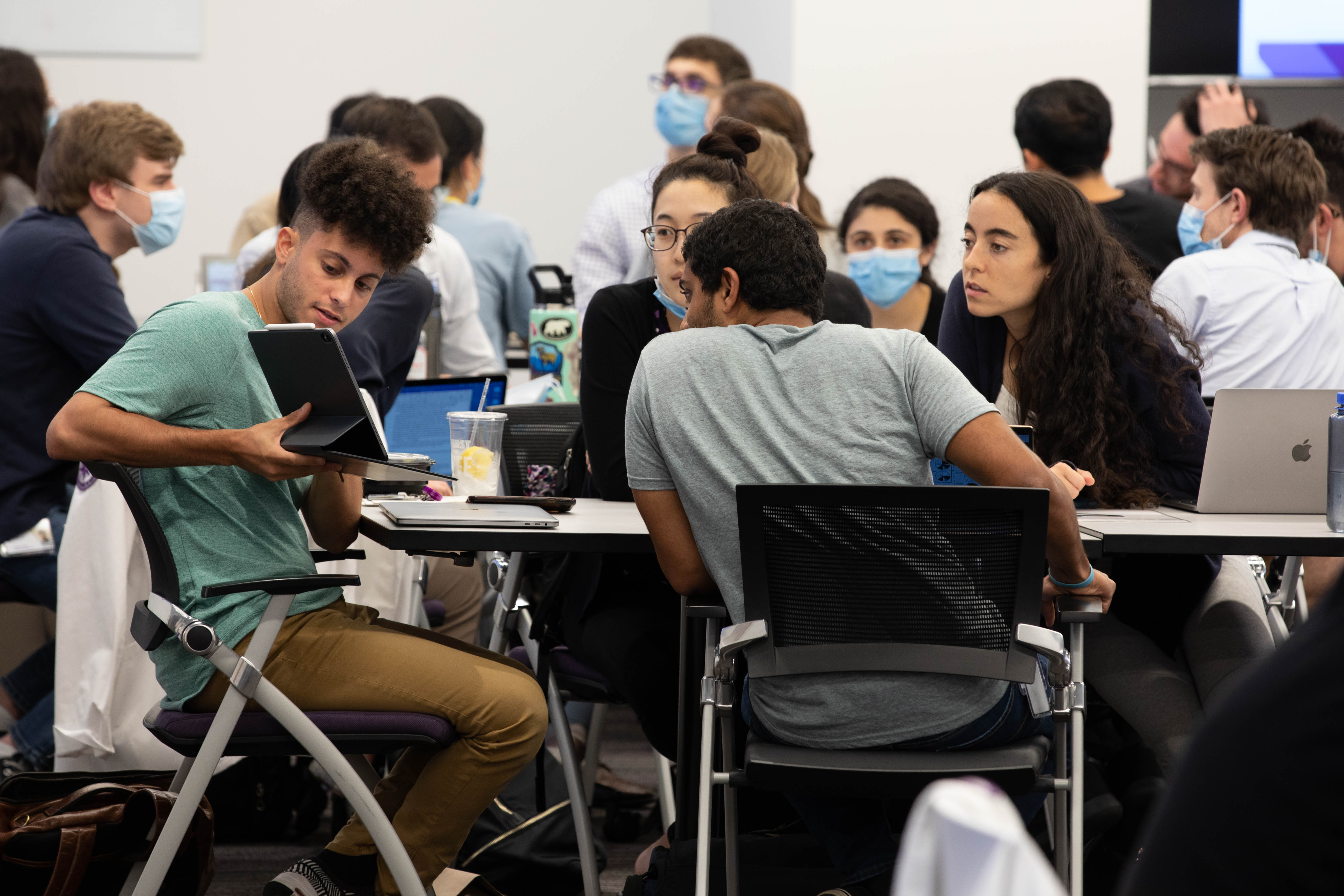 Students working in a group