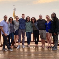 Senior trip at sunset.