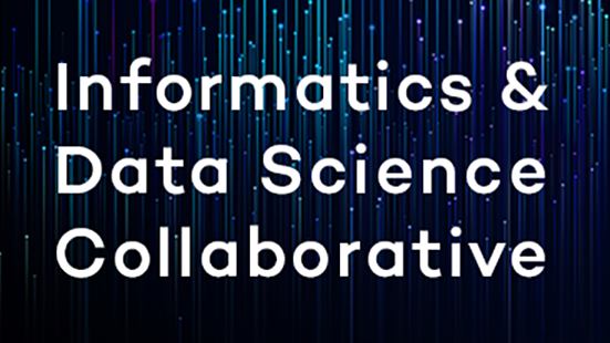 Purple text that says informatics and data science collaborative