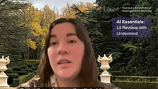 screenshot of April Bell reviewing Undermind