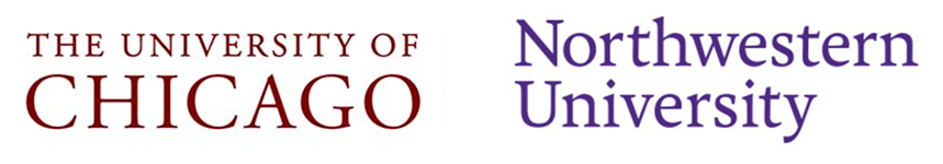 University of Chicago logo next to Northwestern University logo