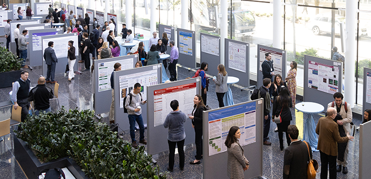 Overhead view of KUH Forward-sponsored poster session