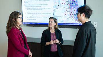 faculty members talking