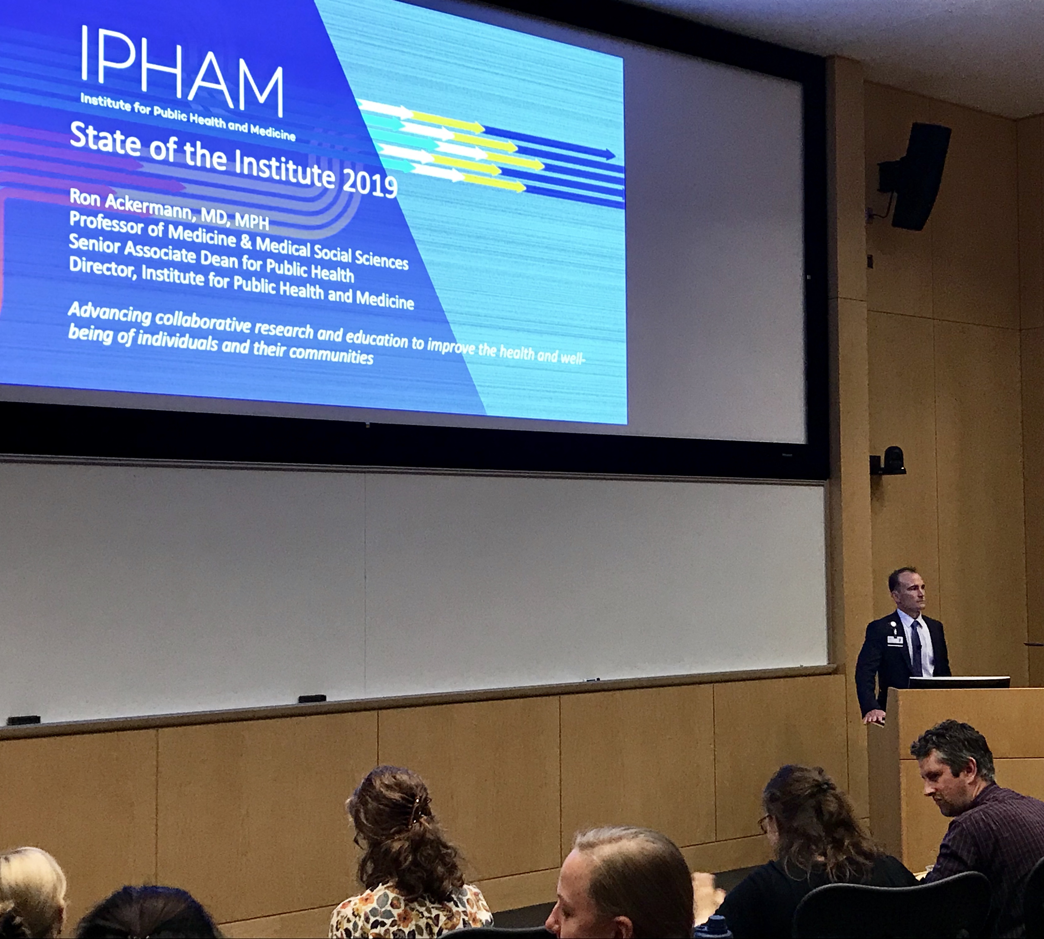 Ron Ackermann presenting "The State of IPHAM" address