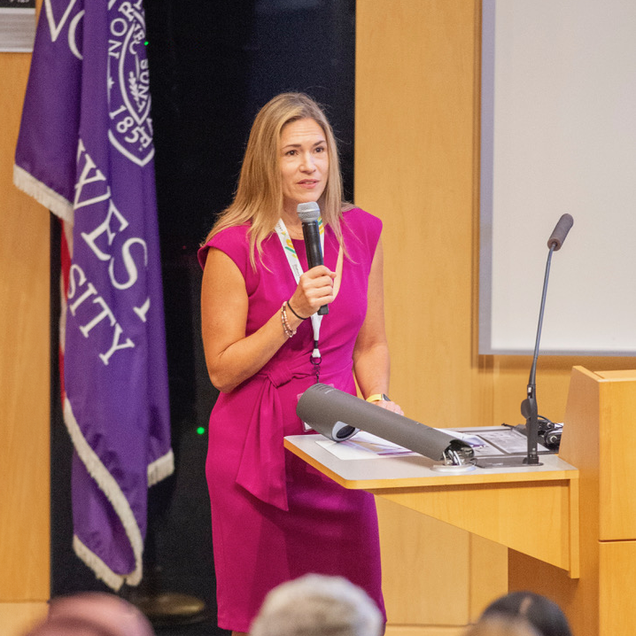 Michelle Barnes speaking at PFAAC