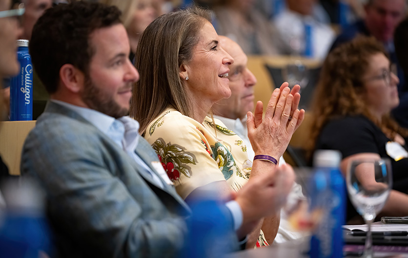 Guests applauding