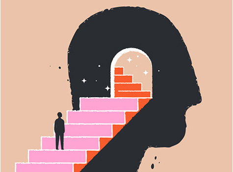 Profile silhouette illustration