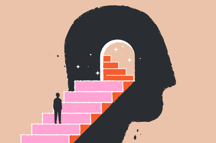 Illustration of portrait silhouette 
