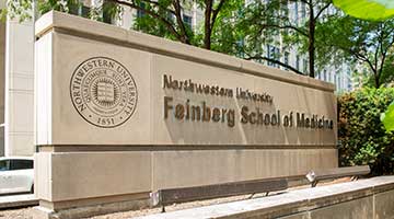 The Feinberg School of Medicine campus sign