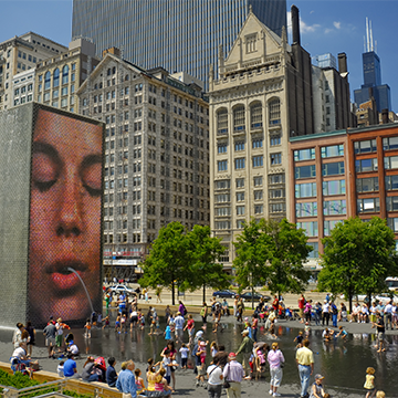 Millennium Fountain in Chicago