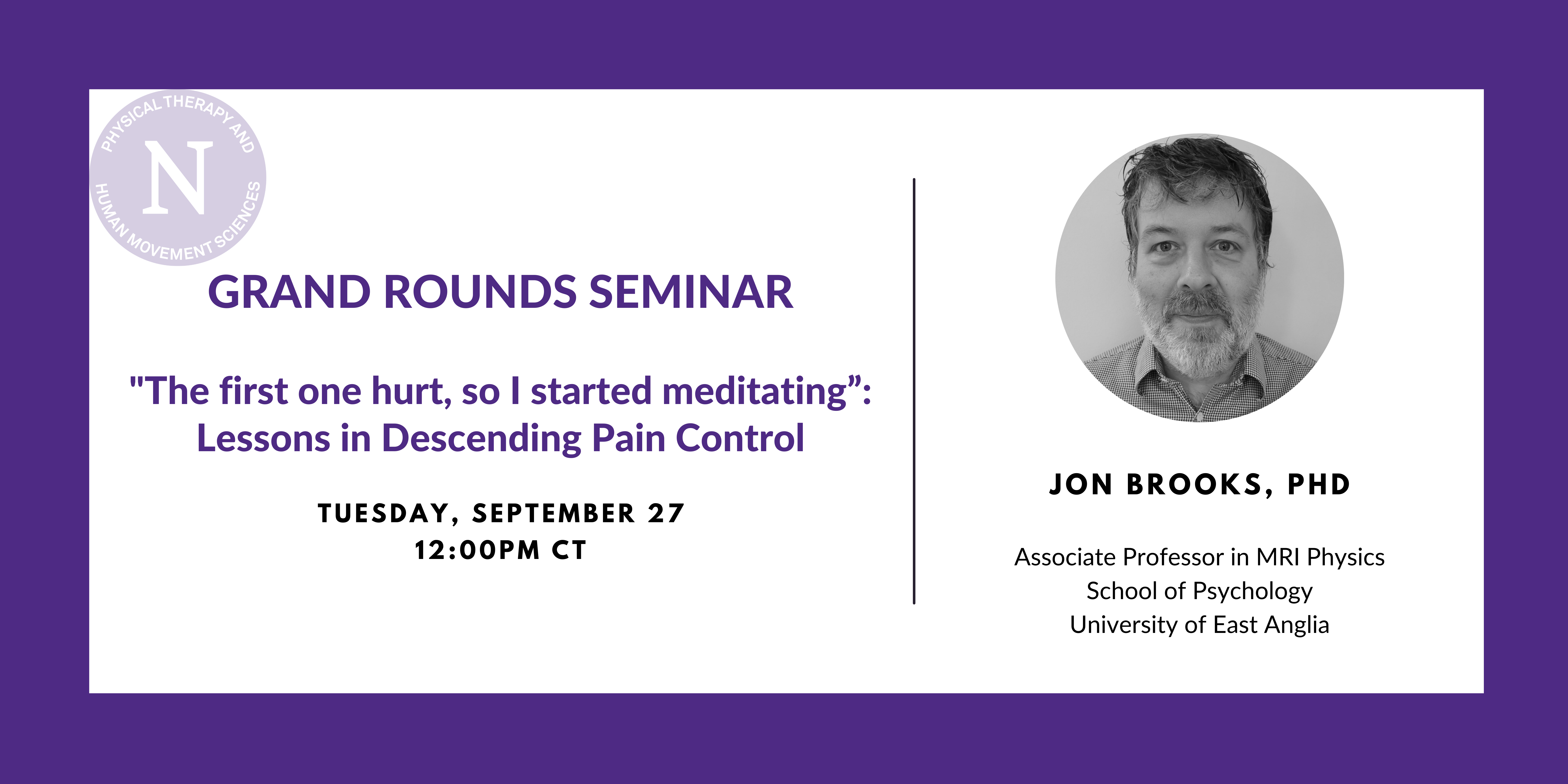 Jon Brooks Grand Rounds Seminar
