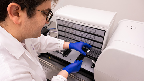 photo of researcher in the lab