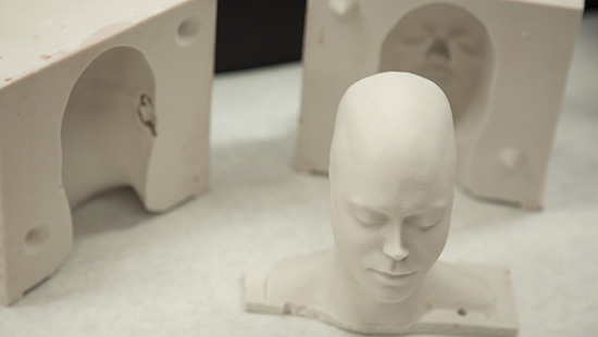 Mold used to create a replica for simulation