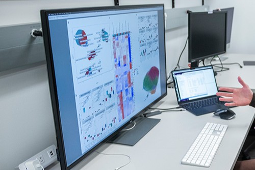 data displayed on a monitor