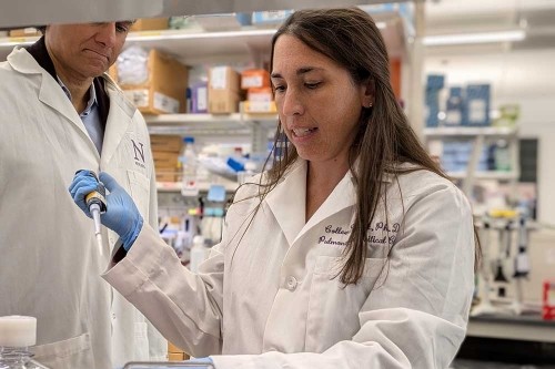Dr. Colleen Reczek in the lab